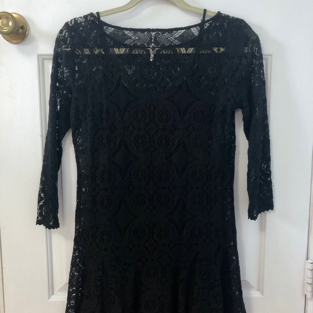 Free People Black Lace Dress with Slip US Size 0